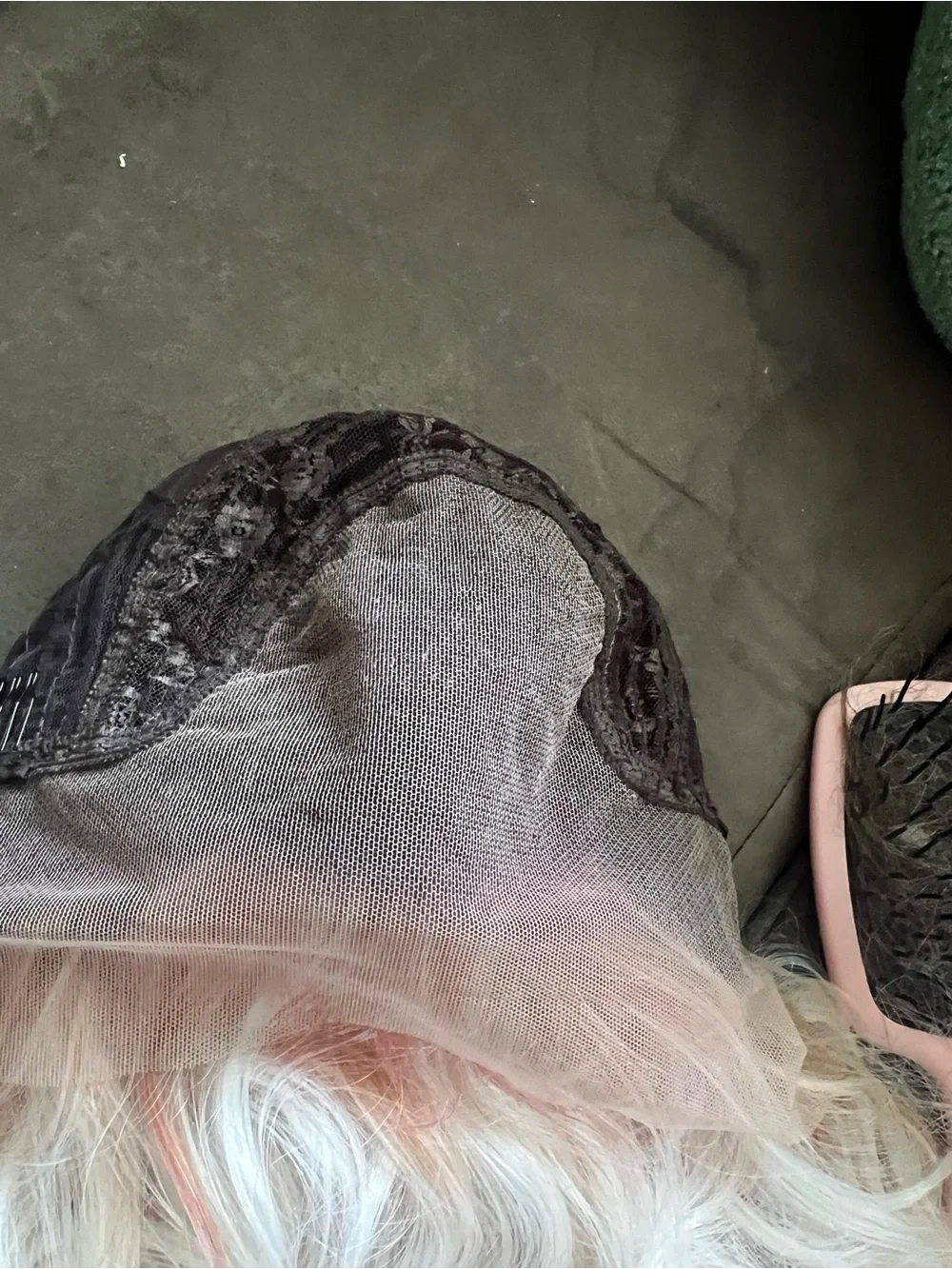 Wavy Ombre Lace Front Wig in Blonde and Rose Gold
